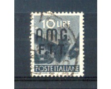1947 - LOTTO/10181U - TRIESTE A - 10 LIRE DEMOCRATICA USATO