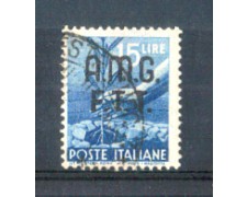 1947 - LOTTO/10183U - TRIESTE A - 15 LIRE DEMOCRATICA USATO