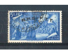 1948 - LOTTO/10197U - TRIESTE A - 5 LIRE RISORGIMENTO USATO