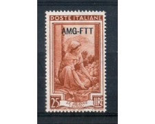 1950 - LOTTO/10276L - TRIESTE A - 25 LIRE ITALIA AL LAVORO LING.