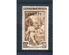 1950 - LOTTO/10279L - TRIESTE A - 40 LIRE ITALIA AL LAVORO LING.
