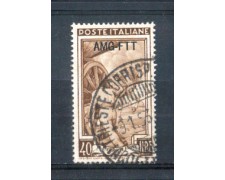 1950 - LOTTO/10279U - TRIESTE A - 40 LIRE ITALIA AL LAVORO USATO