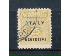 1943 - LOTTO/10414U - OCCUPAZ. ANGLO AMERICANA - 25 c.USATO