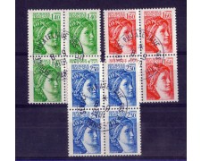 1981 - LOTTO/FRA2156QCPU - FRANCIA - TIPO SABINE 3v. USATI