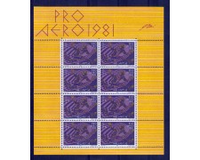 1981 - LOTTO/SVIA48BFN - SVIZZERA - PRO AEREO FOGLIETTO - NUOVO 1981 - LOTTO/SVIA48BFN - SVIZZERA - PRO AEREO FOGLIETTO - NUOVO