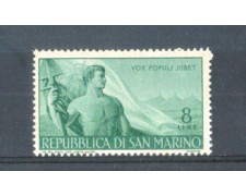 1948 - LOTTO/RSM337L - SAN MARINO - 8 LIRE LAVORO LING.