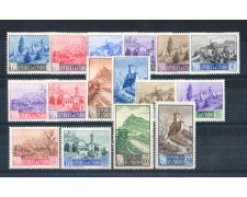 1949 - LOTTO/RSM355CPL - SAN MARINO - PAESAGGI 16v. LING.