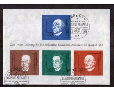 1968 - LOTTO/GFBF3U - GERMANIA - ADENAUER FOGLIETTO - USATO FDC
