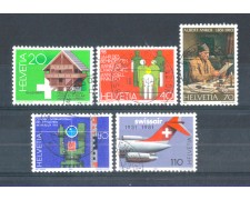 1981 - LOTTO/SVI1125CPU - SVIZZERA - PROPAGANDA 5v. - USATI 1981 - LOTTO/SVI1125CPU - SVIZZERA - PROPAGANDA 5v. - USATI