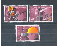 1978 - LOTTO/SVI1066CPU - SVIZZERA - LAVORO 3v. - USATI