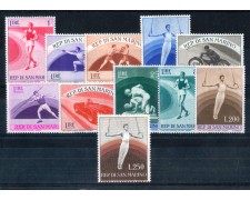 1954 - LOTTO/RSM419CPL - S. MARINO - SPORT 2° SERIE 11v. LING.