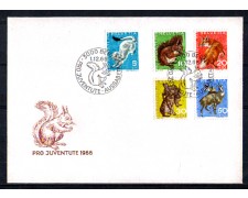 1966 - LOTTO/SVI782FDC - SVIZZERA - PRO JUVENTUTE 5v. - BUSTA FDC