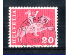 1960 - LOTTO/SVI646U - SVIZZERA - 20c. CAVALIERE - USATO 1960 - LOTTO/SVI646U - SVIZZERA - 20c. CAVALIERE - USATO