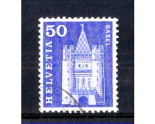 1960 - LOTTO/SVI651FLU - SVIZZERA - 50c. PORTA S.PAOLO CARTA FLUORESCENTE - USATO 1960 - LOTTO/SVI651FLU - SVIZZERA - 50c. PORTA S.PAOLO CARTA FLUORESCENTE - USATO