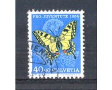 1954 - LOTTO/SVI557U - SVIZZERA -  40+10c. PRO JUVENTUTE - USATO