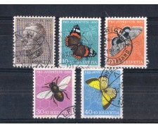 1950 - LBF/2855 - SVIZZERA - PRO JUVENTUTE 5v. - USATI