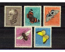 1950 - LOTTO/SVI506CPL - SVIZZERA - PRO JUVENTUTE 5v. -  CON LINGUELLA