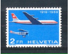 1969 - LOTTO/SVIA46N - SVIZZERA - 2 Fr. PRO AEREO - NUOVO 1969 - LOTTO/SVIA46N - SVIZZERA - 2 Fr. PRO AEREO - NUOVO