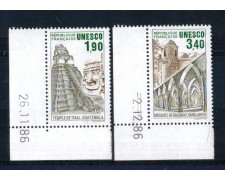 1986 - LOTTO/FRAS92CPN - FRANCIA - UNESCO  2v.- NUOVI