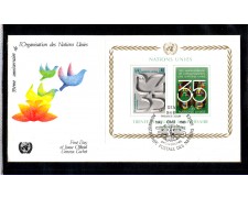 1980 - LOTTO/ONUSBF2FDC - ONU SVIZZERA - 35° ANNIVERSARIO  FOGLIETTO - BUSTA FDC