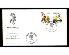 1981 - LOTTO/MLT617FDC - MALTA - EUROPA 2v.- BUSTA FDC 1981 - LOTTO/MLT617FDC - MALTA - EUROPA 2v.- BUSTA FDC