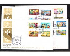 1981 - LOTTO/MLT639FDC - MALTA - CULTURA E LAVORO 16v. - BUSTE FDC 1981 - LOTTO/MLT639FDC - MALTA - CULTURA E LAVORO 16v. - BUSTE FDC
