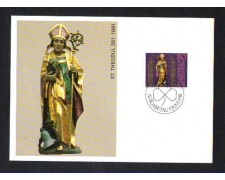 1981 - LOTTO/LIE716MAX - LIECHTENSTEIN - S.TEODULO - CART.MAXIMUM