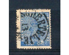 1858 - LOTTO/SVE8U1 - SVEZIA - 12 ORE AZZURRO - USATO 1858 - LOTTO/SVE8U1 - SVEZIA - 12 ORE AZZURRO - USATO