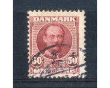 1907 - LOTTO/DAN60U - DANIMARCA - 50 ore RE FEDERICO VIII° - USATO 1907 - LOTTO/DAN60U - DANIMARCA - 50 ore RE FEDERICO VIII° - USATO