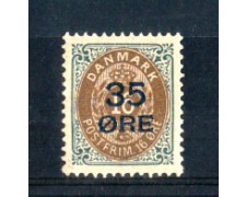 1912 - LOTTO/DAN62L - DANIMARCA - 35 SU 16 ore GRIGIO BRUNO - LINGUELLATO 1912 - LOTTO/DAN62L - DANIMARCA - 35 SU 16 ore GRIGIO BRUNO - LINGUELLATO
