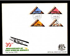 1976 - LOTTO/10672 - UGANDA/KENIA/TANZANIA - 30° EAST AFRICAN AIRWAIS - BUSTA 1976 - LOTTO/10672 - UGANDA/KENIA/TANZANIA - 30° EAST AFRICAN AIRWAIS - BUSTA