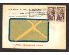 1951 - LBF/1460 - REPUBBLICA - BUSTA CON COPPIA 6 LIRE ITALIA AL LAVORO 1951 - LBF/1460 - REPUBBLICA - BUSTA CON COPPIA 6 LIRE ITALIA AL LAVORO