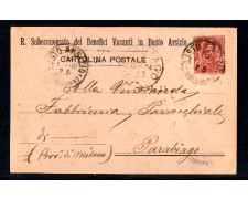 BUSTO ARSIZIO - 1898 - LOTTO/10772 - REGNO - BENEFICI VACANTI CARTOLINA POSTALE