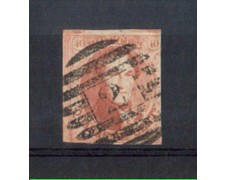 1851/54 - LOTTO/10818 - BELGIO - 40c. ROSA CARMINIO - USATO 1851/54 - LOTTO/10818 - BELGIO - 40c. ROSA CARMINIO - USATO
