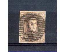 1858/61 - LOTTO/10819 - BELGIO - 10c. BRUNO - USATO 1858/61 - LOTTO/10819 - BELGIO - 10c. BRUNO - USATO