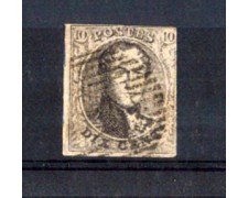 1858/61 - LOTTO/10820 - BELGIO - 10c. BRUNO - USATO 1858/61 - LOTTO/10820 - BELGIO - 10c. BRUNO - USATO