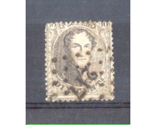 1863 - LOTTO/10822 - BELGIO - 10c. BRUNO - USATO 1863 - LOTTO/10822 - BELGIO - 10c. BRUNO - USATO