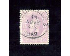 1869 - LOTTO/10826 - BELGIO - 1 Fr. LILLA - USATO 1869 - LOTTO/10826 - BELGIO - 1 Fr. LILLA - USATO