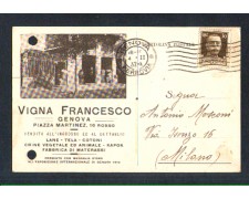 GENOVA - 1932 - LOTTO/10898 - REGNO - CARTOLINA COMMERCIALE COMMERCIO LANA COTONI