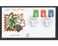 1981 - LOTTO/10916 - FRANCIA - SABINE 3v. - BUSTA FDC