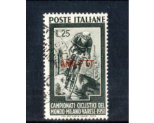 1951 - LOTTO/11036 - TRIESTE A - CAMPIONATI DI CICLISMO - USATO 1951 - LOTTO/11036 - TRIESTE A - CAMPIONATI DI CICLISMO - USATO