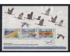 1996 - LOTTO/GFBF35U GERMANIA -  PARCHI  NAZIONALI FOGLIETTO - USATO