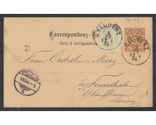 1884 - LBF/1998 - AUSTRIA - CARTOLINA POSTALE DA 2 Kr. 1884 - LBF/1998 - AUSTRIA - CARTOLINA POSTALE DA 2 Kr.