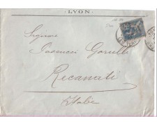 1901 - LBF/2291  - FRANCIA - 25c. SU BUSTA