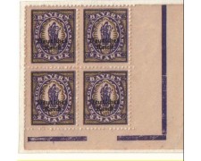 1920 - LBF/2407 - GERMANIA - 2m. VIOLETTO QUARTINA - NUOVA 1920 - LBF/2407 - GERMANIA - 2m. VIOLETTO QUARTINA - NUOVA