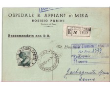 1961 - REPUBBLICA - LBF/753 BOSISIO PARINI CARTOLINA OSPEDALIERA RACCOMANDATA 1961 - REPUBBLICA - LBF/753 BOSISIO PARINI CARTOLINA OSPEDALIERA RACCOMANDATA