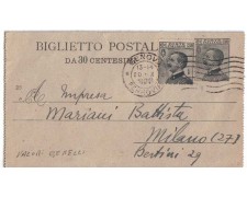 1925 - LBF/8050  - REGNO - BIGLIETTO POSTALE 30c.
