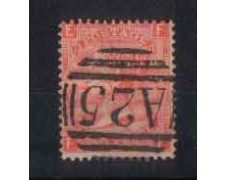 1865 - LOTTO/3533 - GRAN BRETAGNA - 4p. ROSSO ARANCIO - TAV. 13