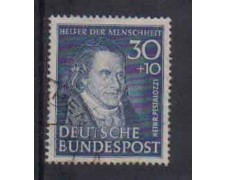 1951 - LOTTO/3602 - GERMANIA FEDERALE - 30+10p. PESTALOZZI - US 1951 - LOTTO/3602 - GERMANIA FEDERALE - 30+10p. PESTALOZZI - US