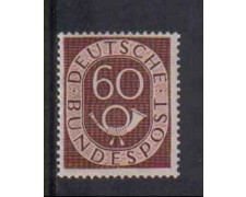 1951 - LOTTO/3754 - GERMANIA FEDERALE - 60p. CORNO DI POSTA 1951 - LOTTO/3754 - GERMANIA FEDERALE - 60p. CORNO DI POSTA
